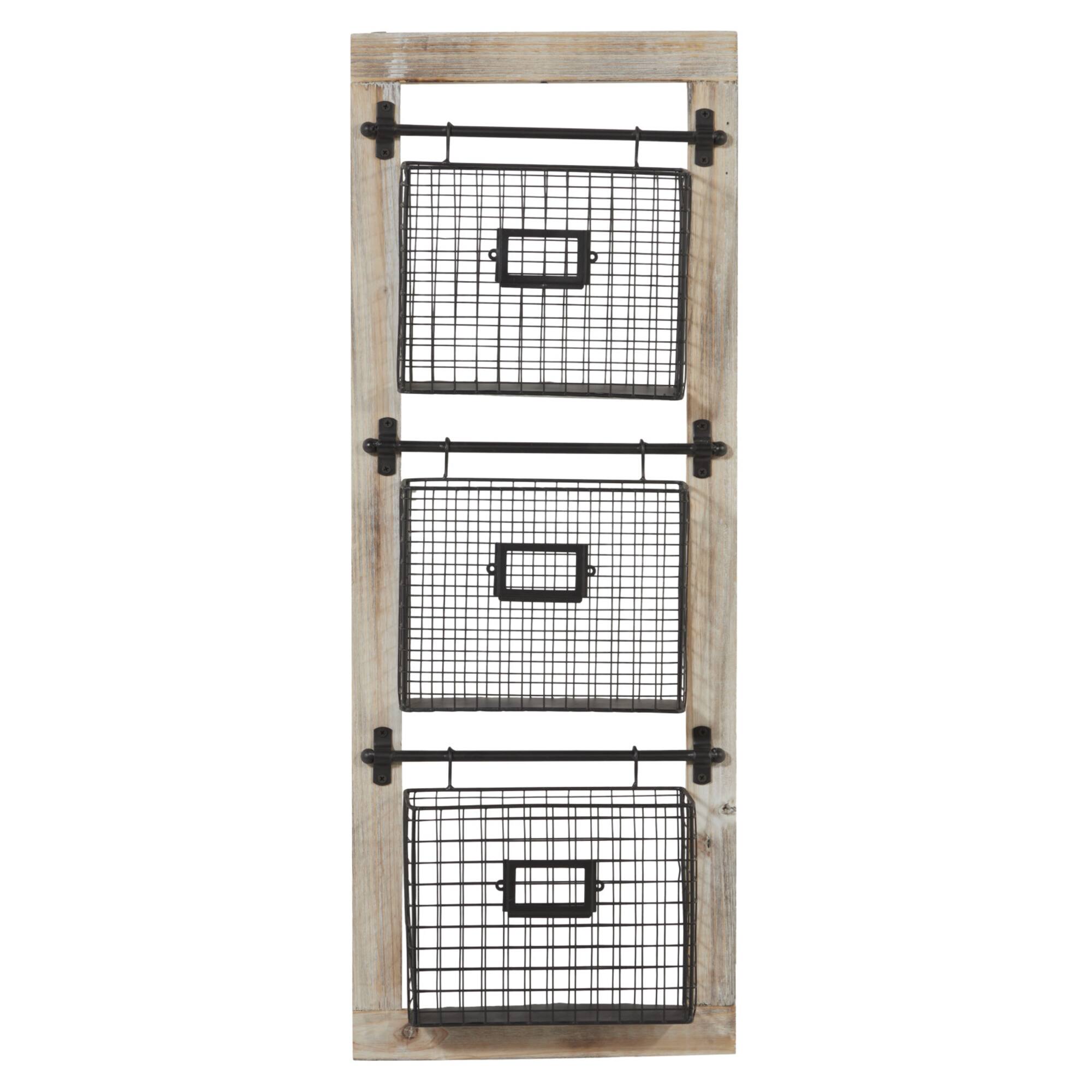 Black Metal Farmhouse Magazine Rack Holder